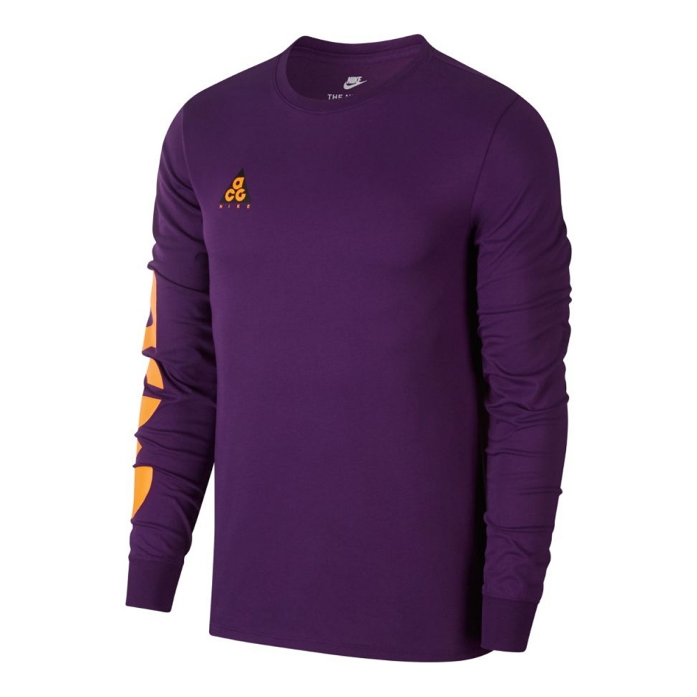 Nike ACG Sportswear Long Sleeve T-Shirt (Night Purple/Bright Mandarin)