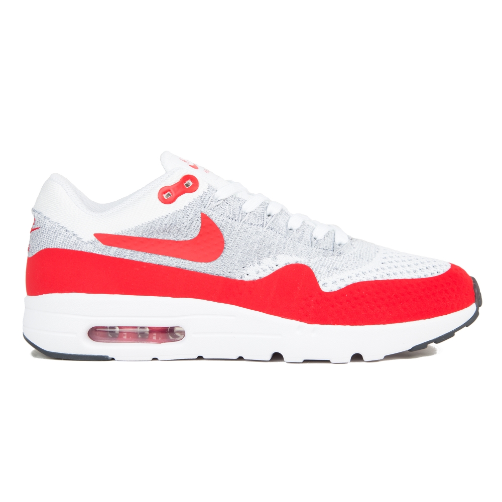 Nike Air Max 1 Ultra Flyknit (White/University Red-Pure Platinum)