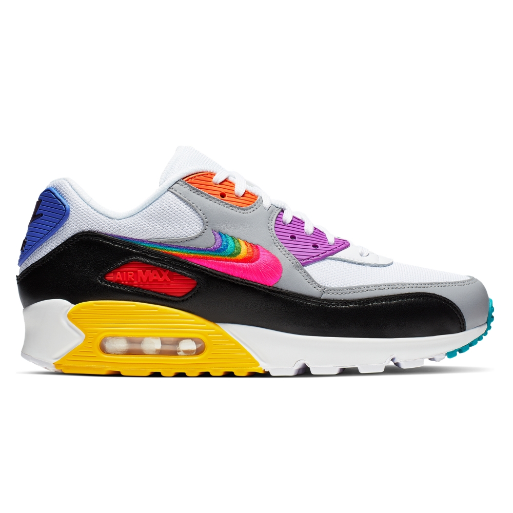 Nike Air Max 90 'Be True Collection' (White/Multi-Colour-Black-Wolf Grey)