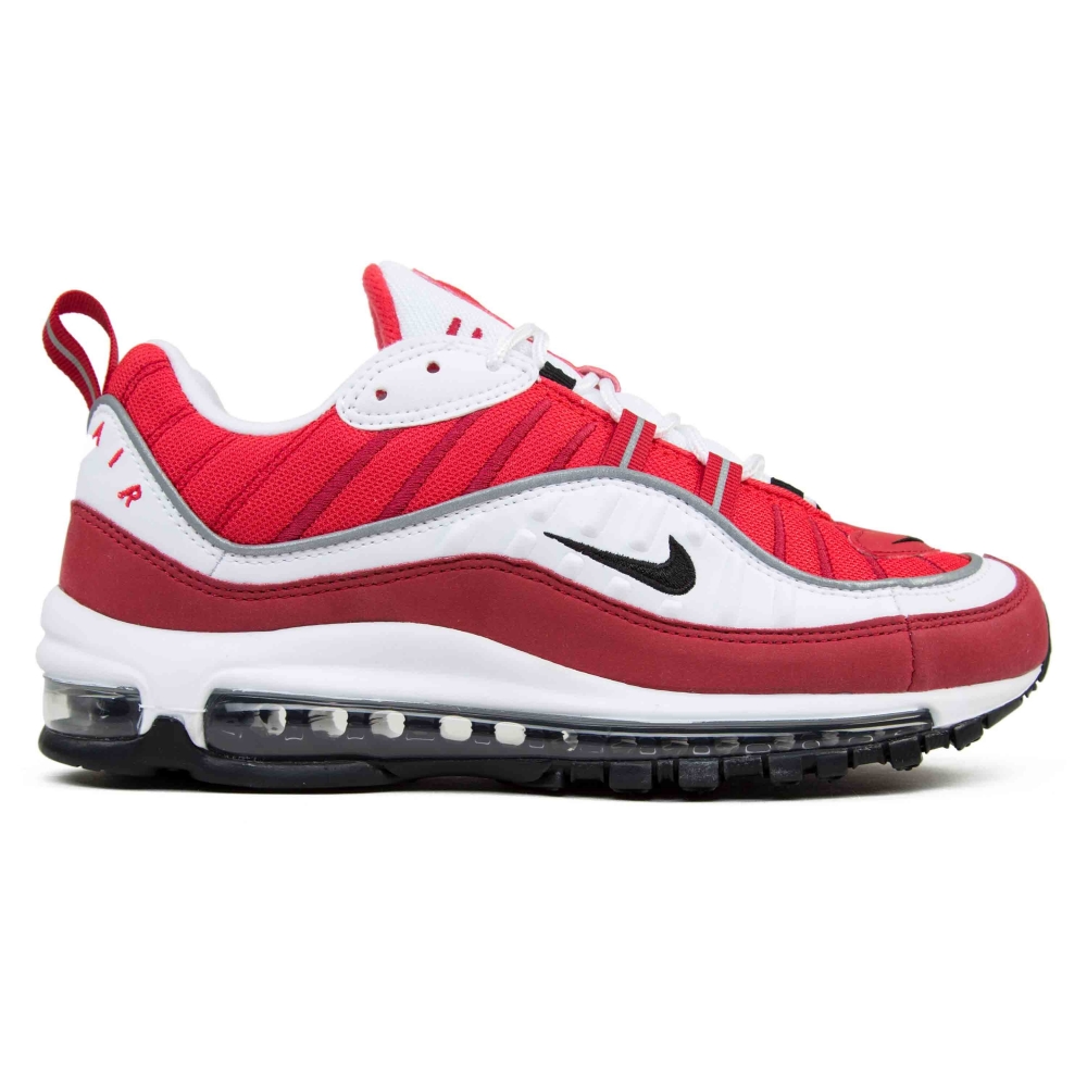 Nike Air Max 98 WMNS 'Gym Red' (White/Black-Gym Red-Reflect Silver)