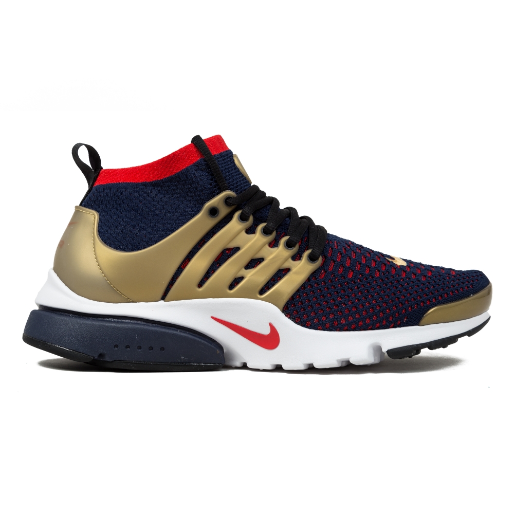 Nike Air Presto Flyknit Ultra 'Olympic' (College Navy/Comet Red-Metallic Gold)