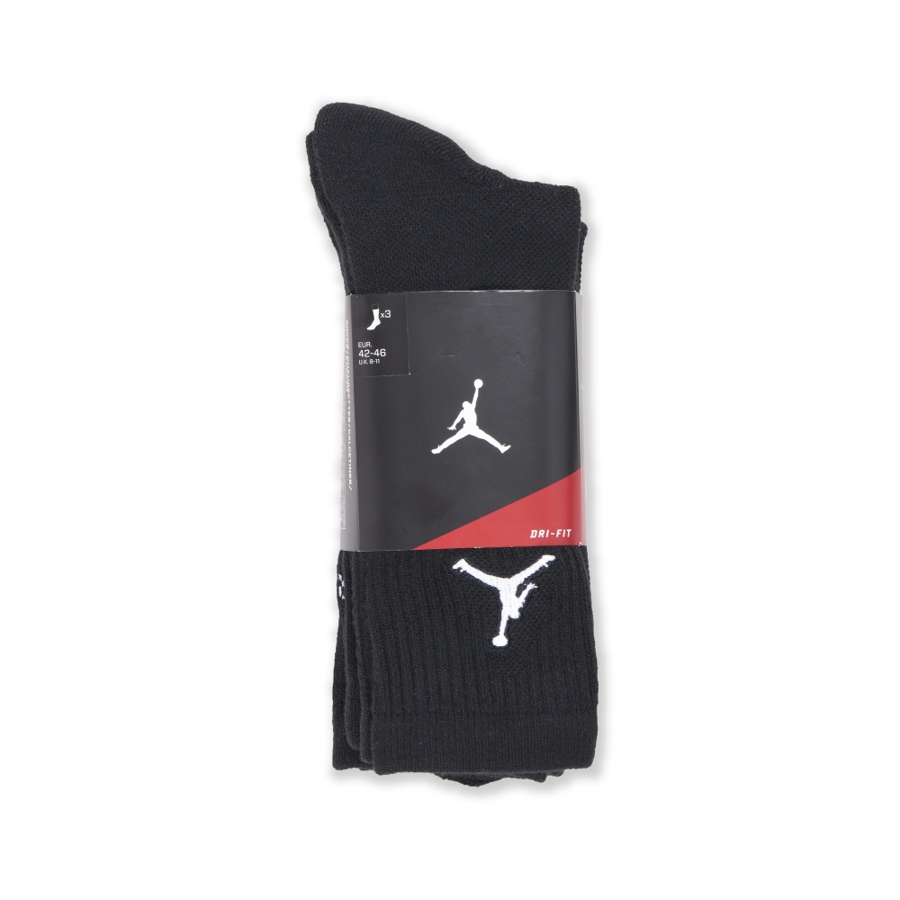 Nike Jordan Jumpman Crew Socks Triple Pack (Black/Black/Black)