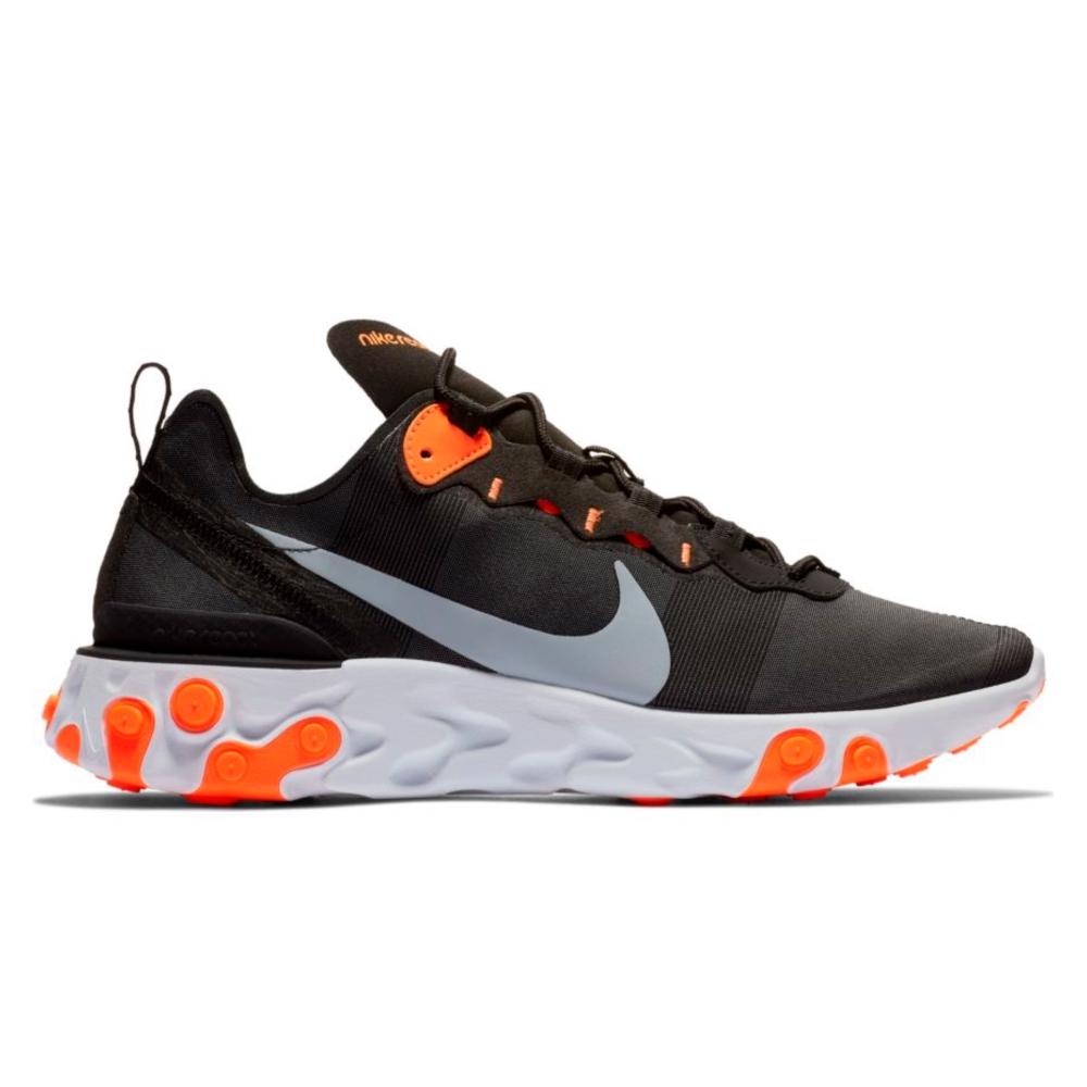Nike React Element 55 'Total Orange' (Black/Wolf Grey-Total Orange-White)