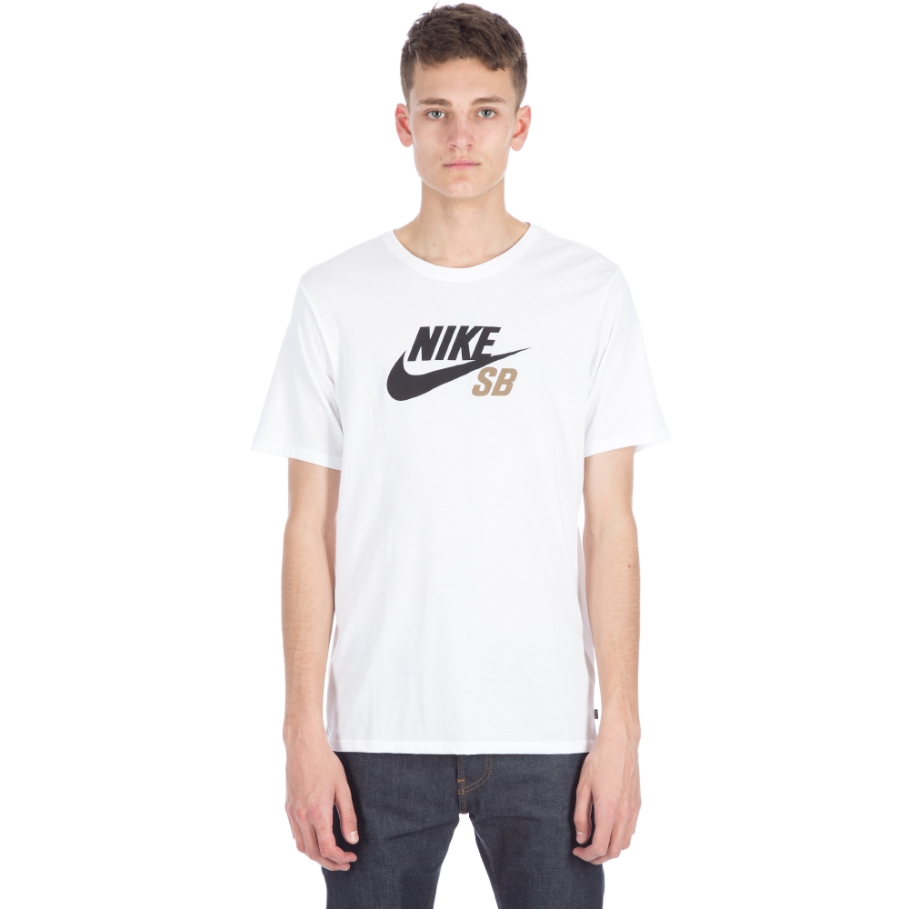 Nike SB Dri-FIT Icon Logo T-Shirt (White/White/Khaki)