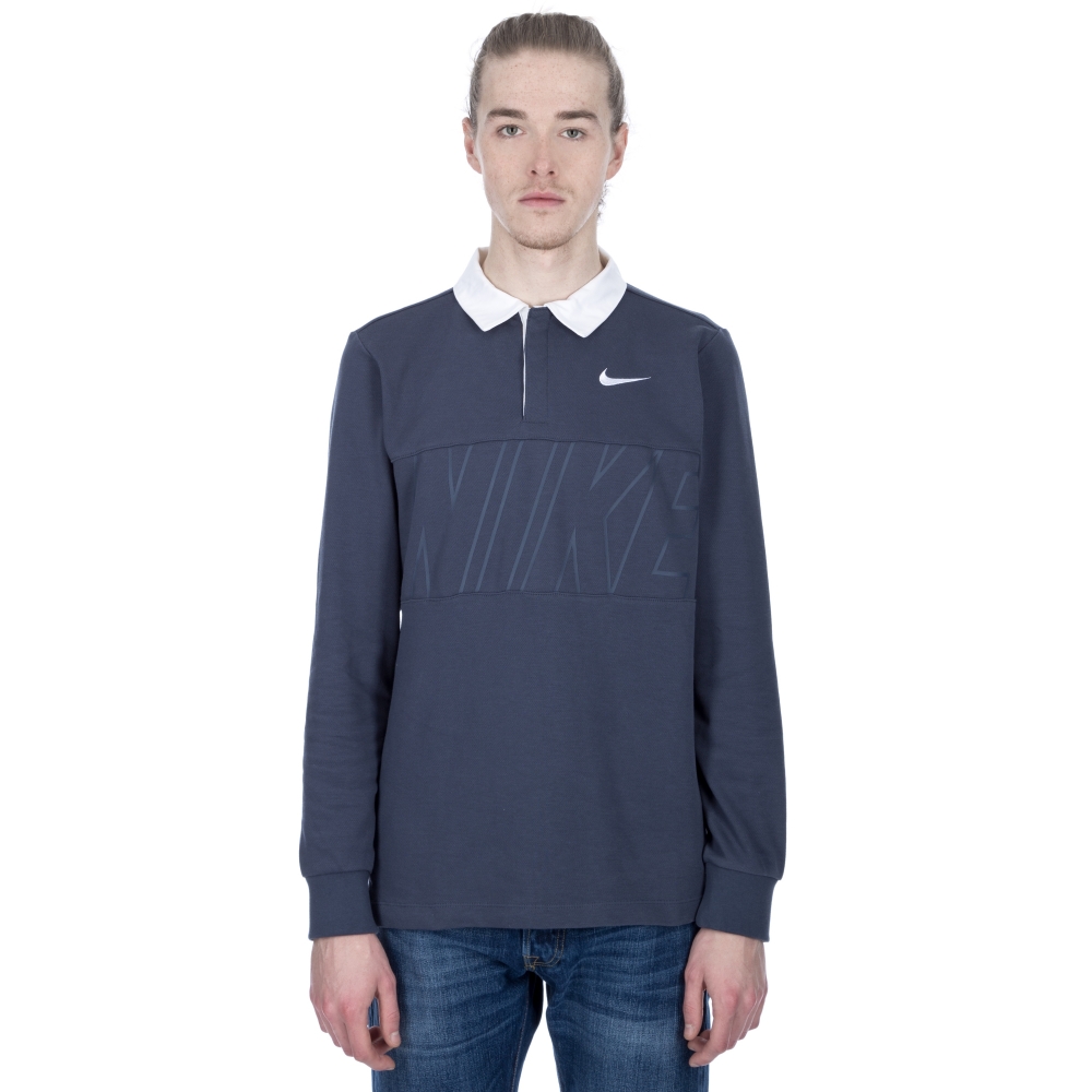 Nike SB Dry Long Sleeve Polo Shirt (Thunder Blue/White)