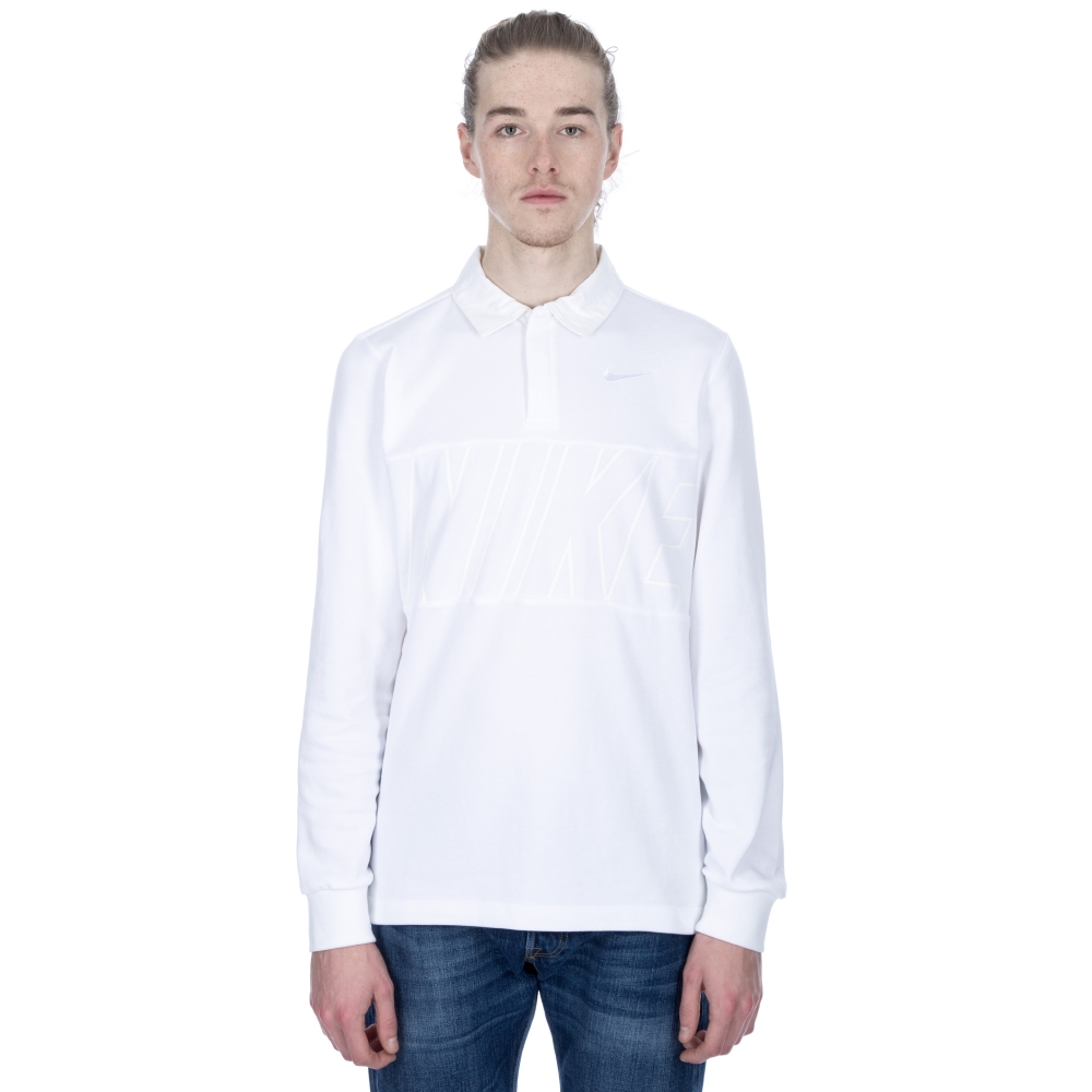 Nike SB Dry Long Sleeve Polo Shirt (White/White/White/White)