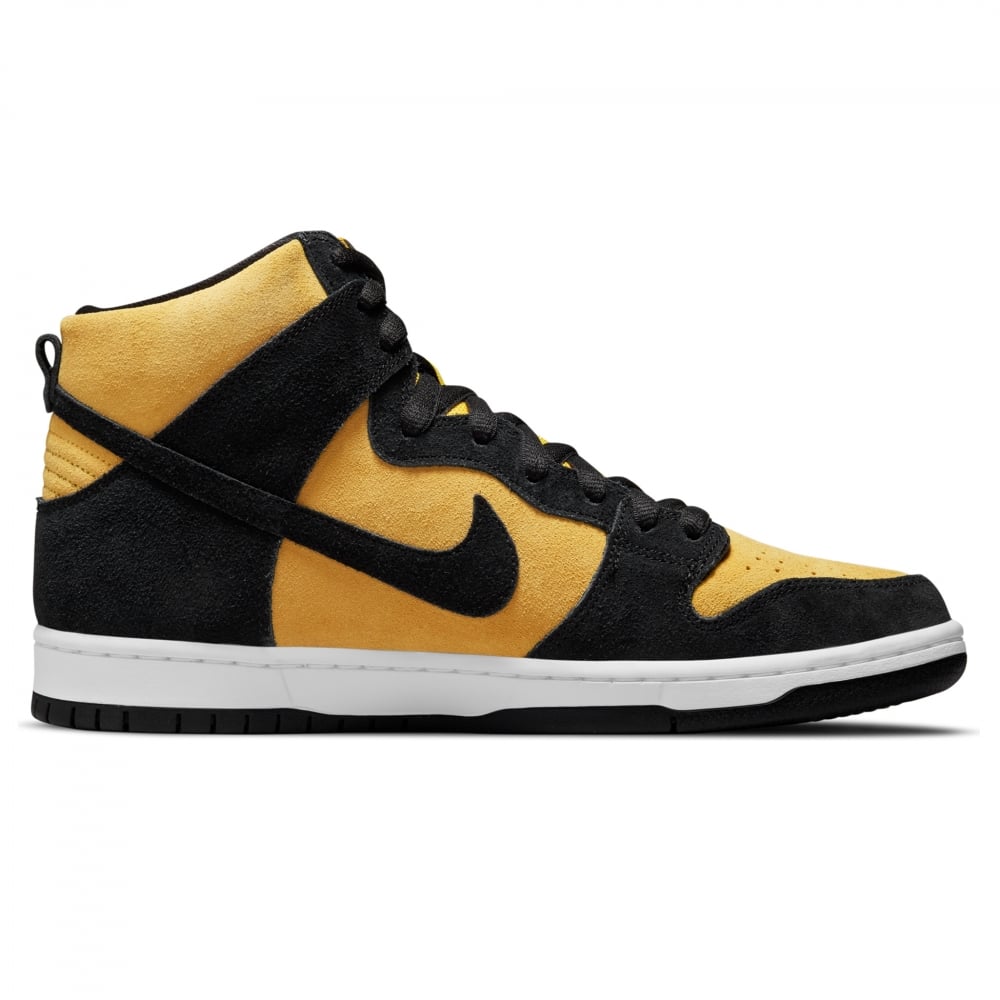 Nike SB Dunk High Pro 'Reverse Goldenrod' (Black/Black-Varsity Maize-White)