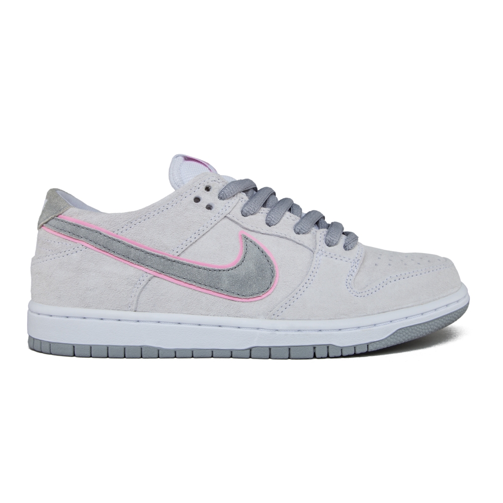 Nike SB Dunk Low Pro Ishod Wair (White/Perfect Pink-Flat Silver)