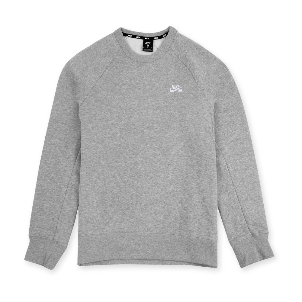 Nike SB Everett Crew Neck Sweatshirt (Dark Heather Grey/White)