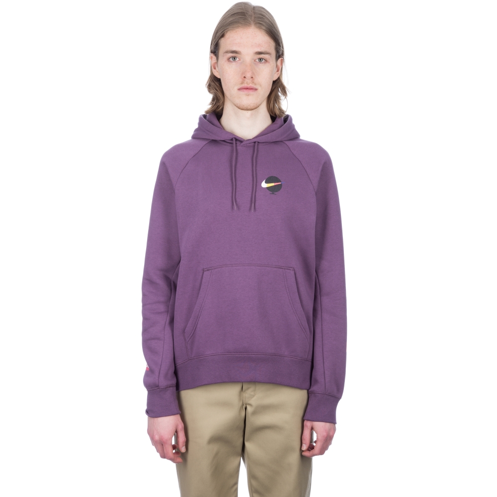Nike SB Icon Pullover Hooded Sweatshirt (Pro Purple/White)