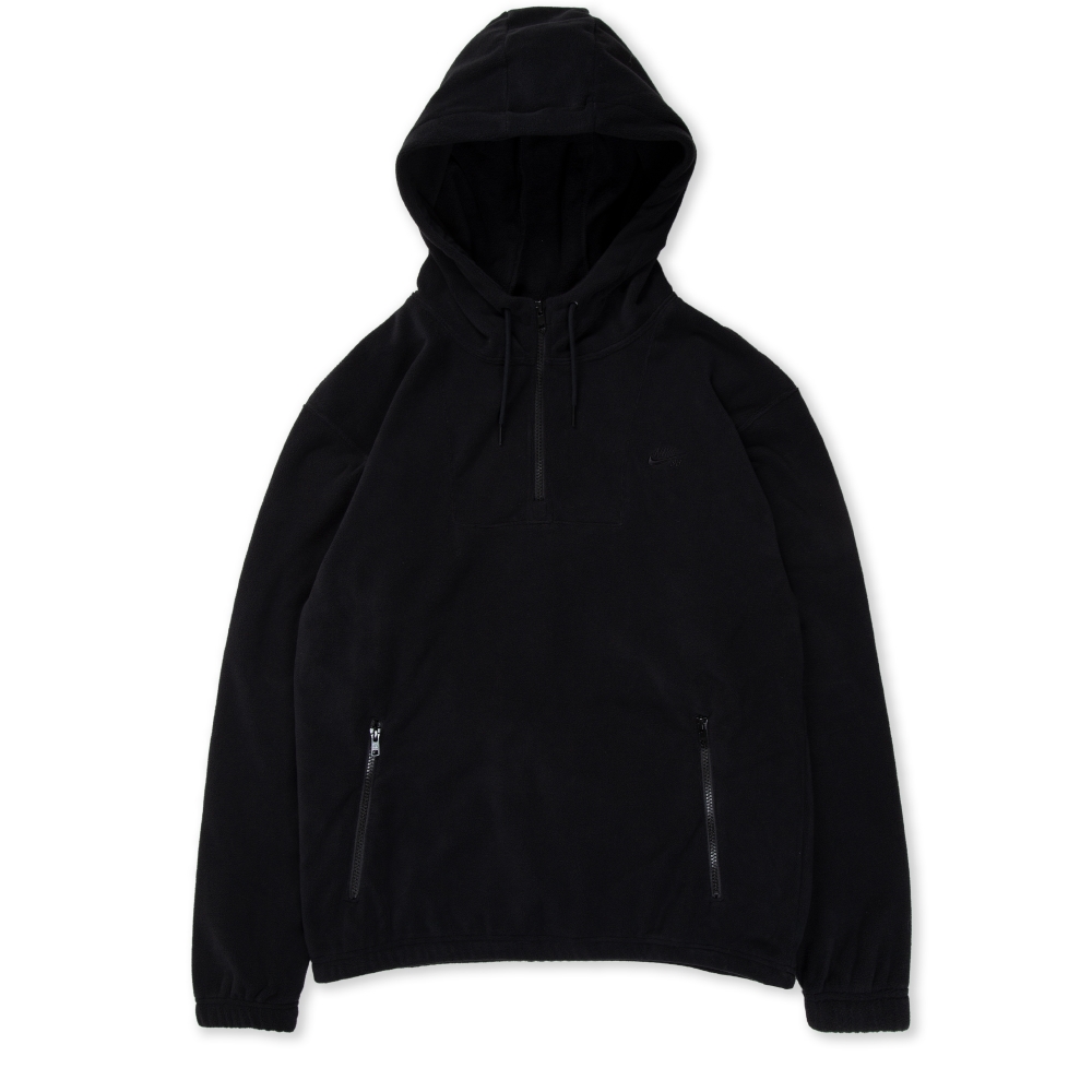 Nike SB Novelty Quarter Zip Fleece Pullover Hooded Sweatshirt (Black/Black)