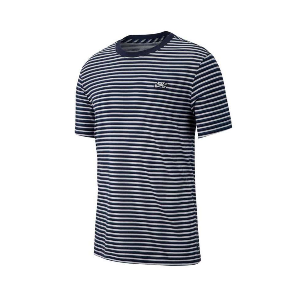 Nike SB Striped T-Shirt (White/Obsidian)