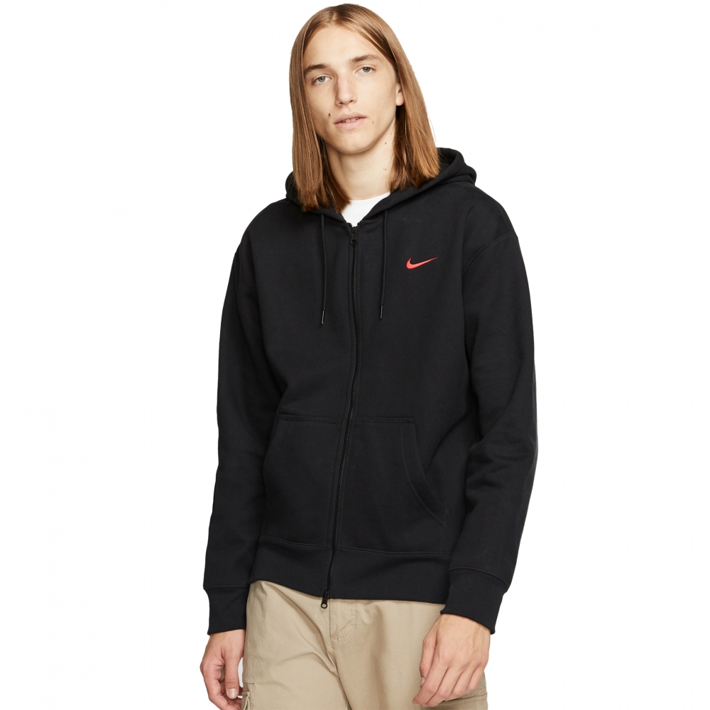 Nike SB x Oski Full Zip Hooded Sweatshirt "Orange Label Collection" (Black/University Red)