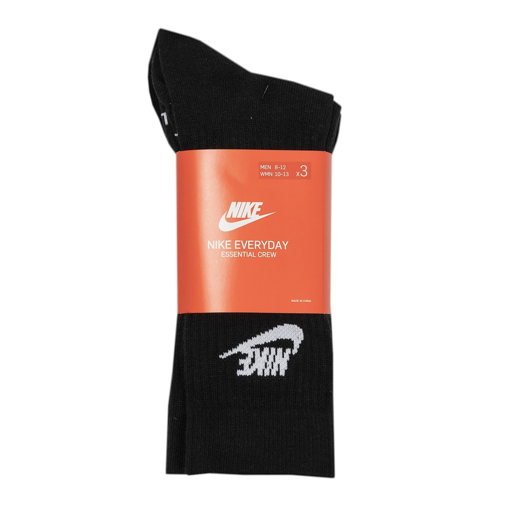 Nike Sportswear Everyday Essentials Crew Socks Triple Pack (Black/White)