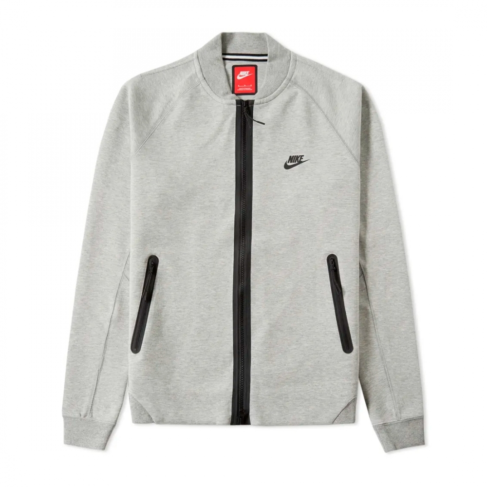 Nike Tech Fleece Varsity Jacket (Dark Grey Heather/Black)