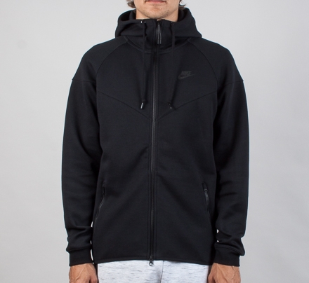 Nike Tech Fleece Windrunner Zip Hooded Sweatshirt (Black/Black/Black)