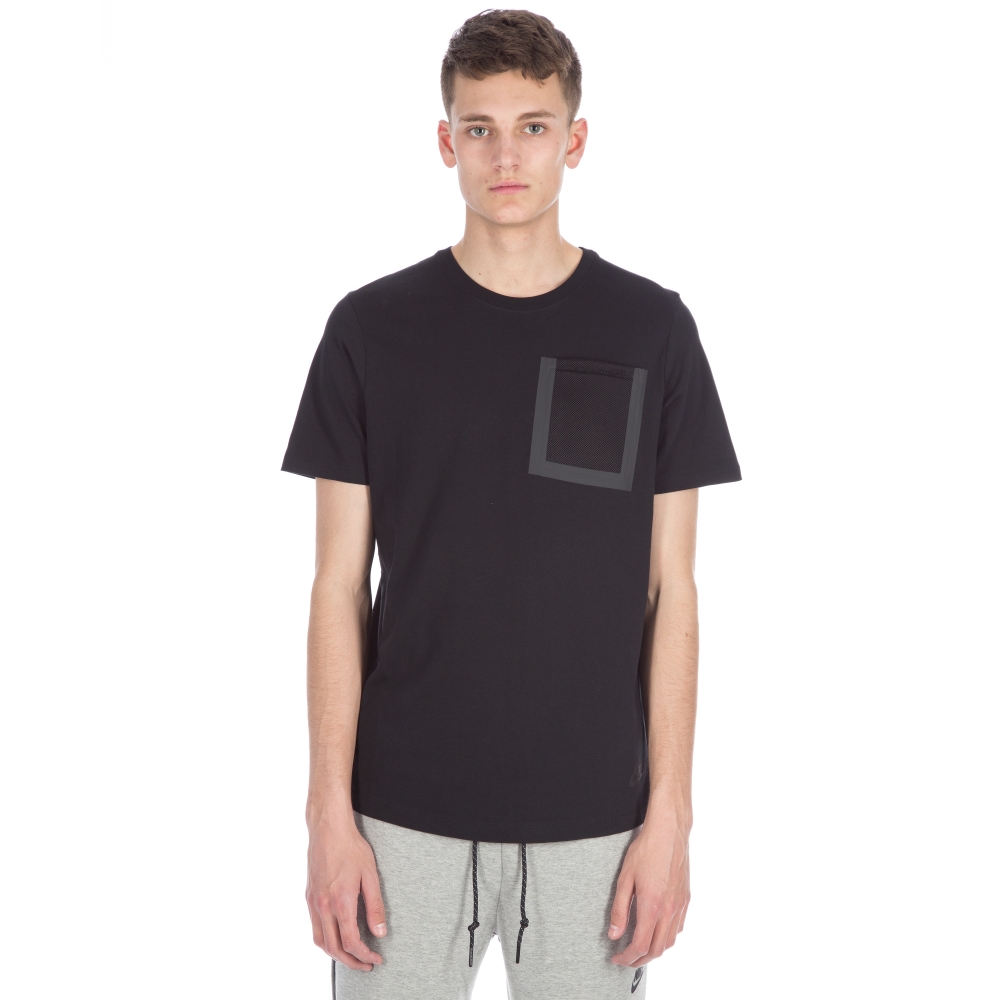 Nike Tech Hypermesh Pocket T-Shirt (Black/Black)