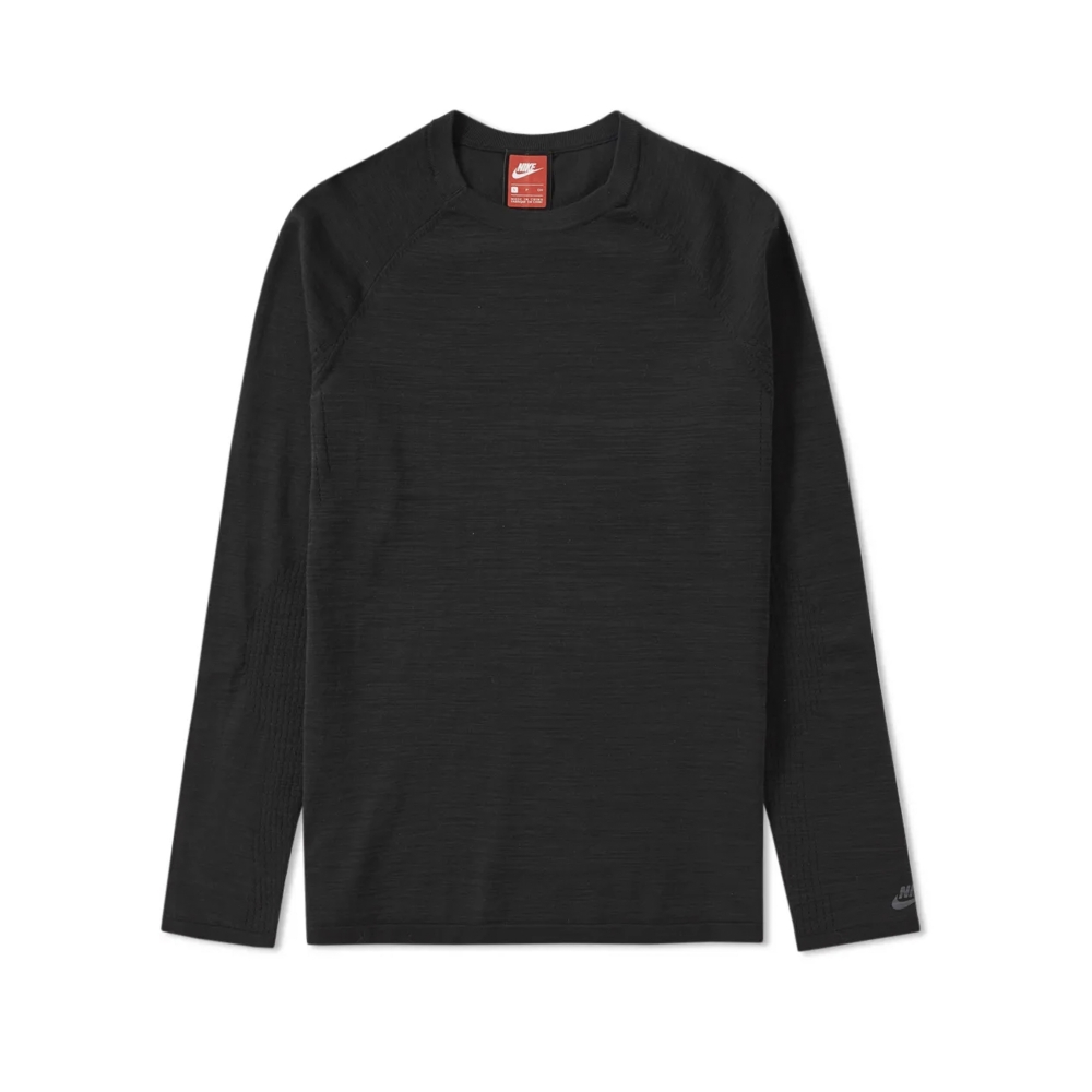 Nike Tech Knit Crew Neck Sweatshirt (Black)