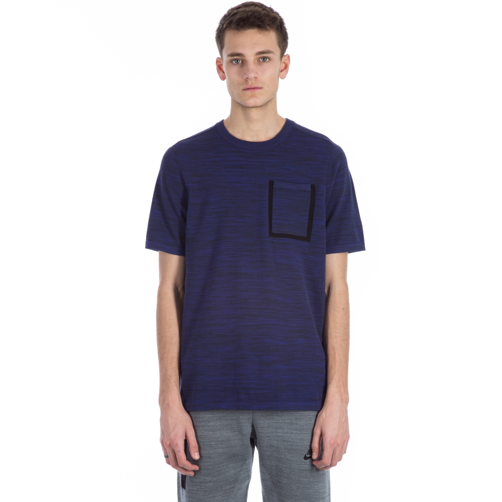 Nike Tech Knit Pocket T-shirt (Deep Royal Blue/Obsidian/Black)