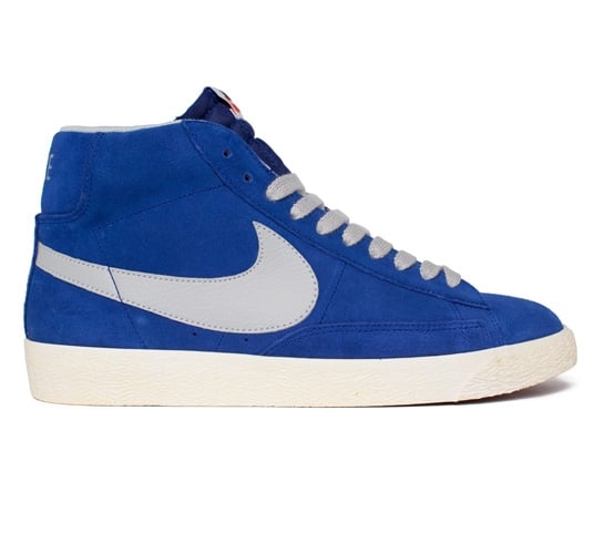 Nike Blazer Mid Premium Vintage Suede (Deep Royal Blue/Start Grey-Gum Medium Brown)
