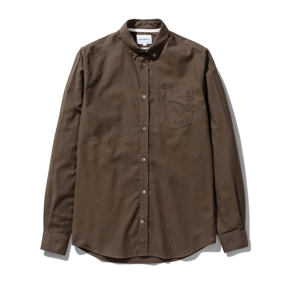 Norse Projects Anton Brushed Flannel (Dark Green)
