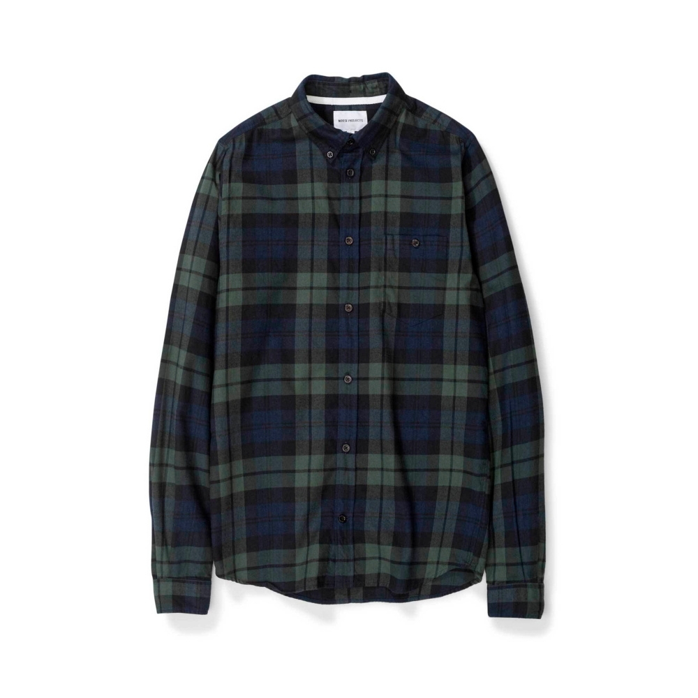 Norse Projects Anton Flannel Check Shirt (Black Watch Check)