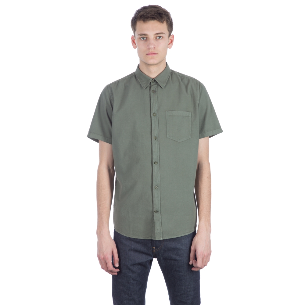 Norse Projects Anton Light Oxford Short Sleeve Shirt (Dried Olive)
