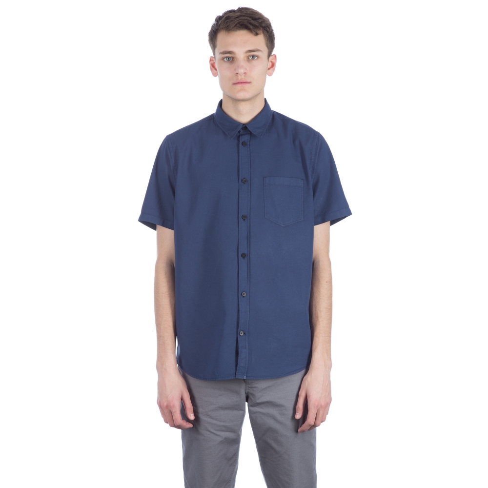 Norse Projects Anton Light Oxford Short Sleeve Shirt (Navy)