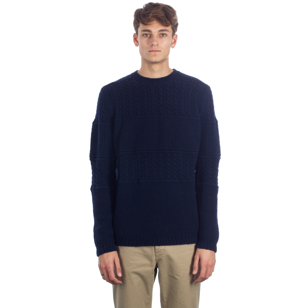 Norse Projects Arild Cable Sweatshirt (Navy)