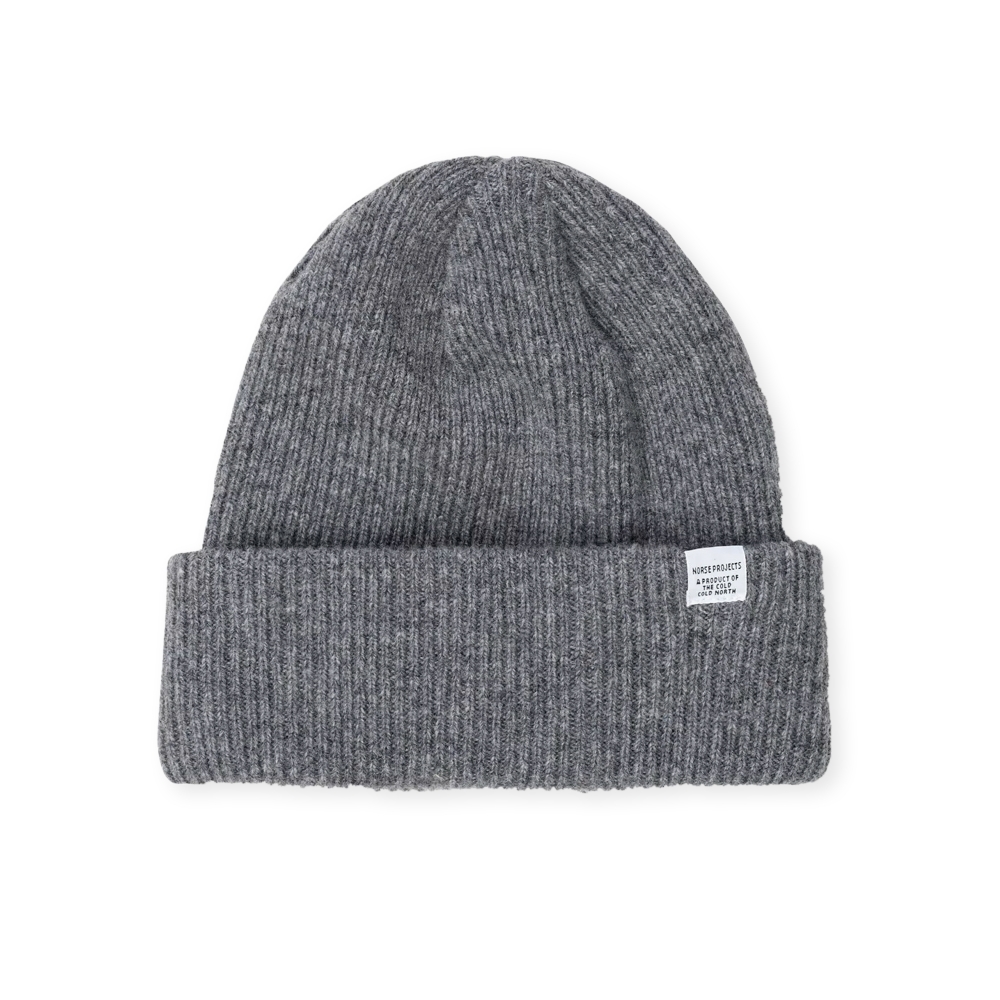 Norse Projects Beanie (Light Grey Melange)