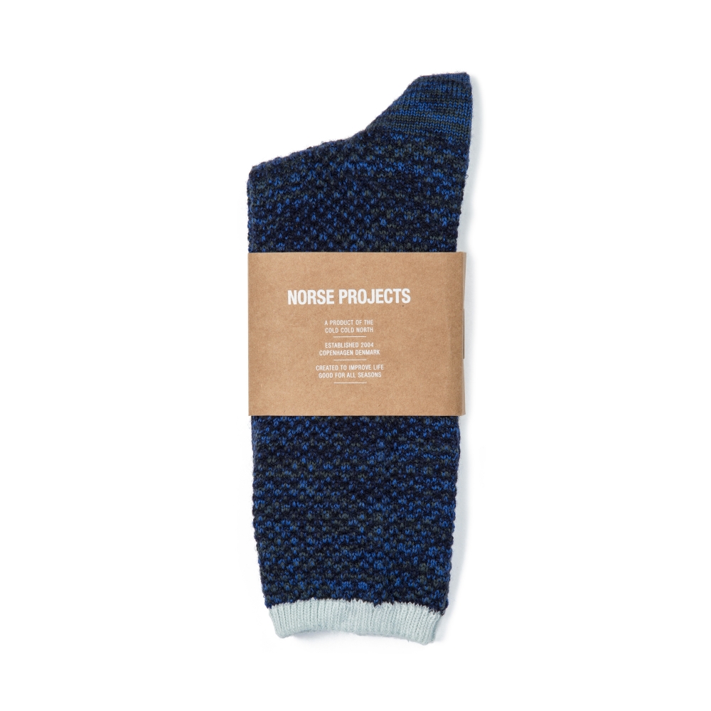Norse Projects Bjarki Blend Socks (Cornflower Blue)