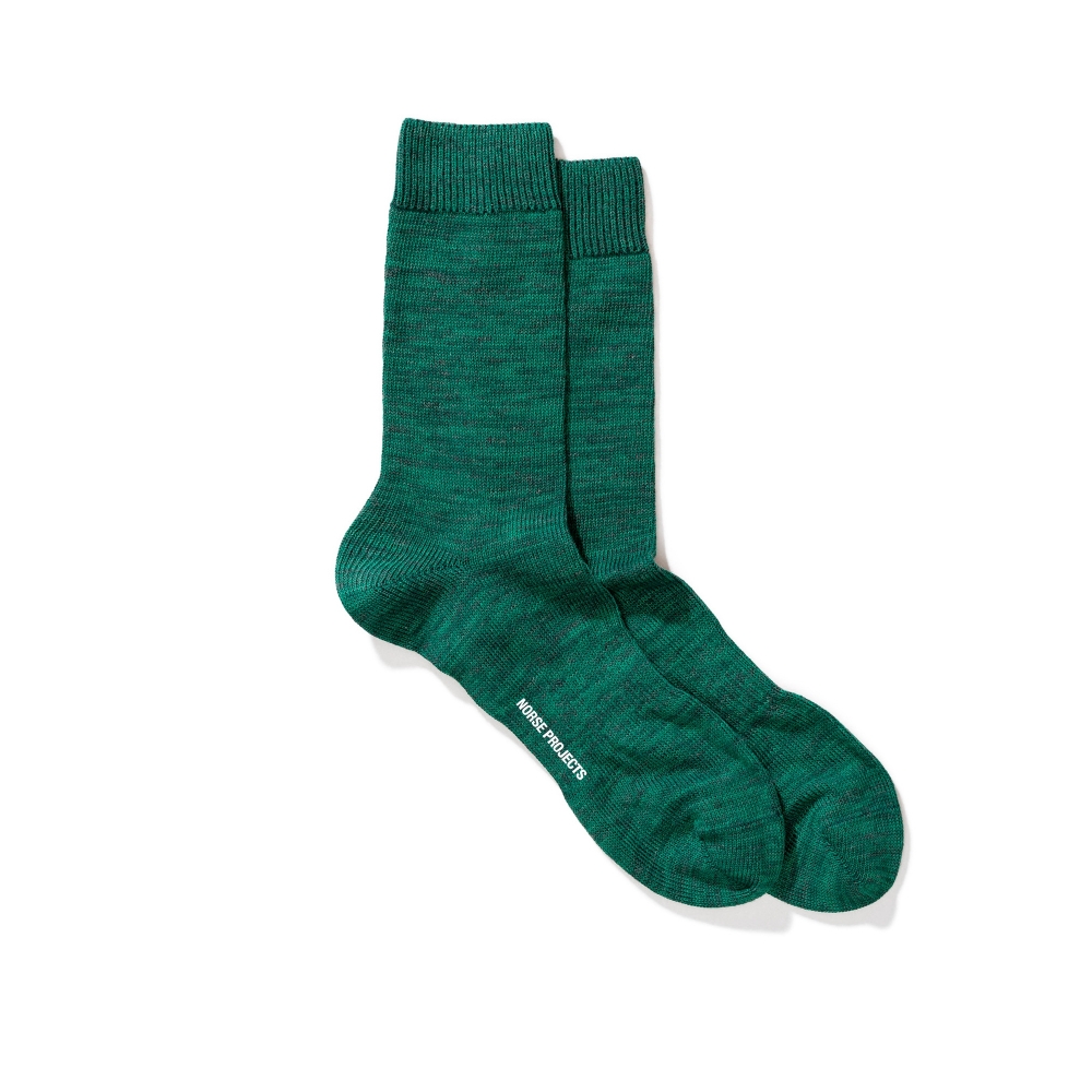 Norse Projects Bjarki Blend Socks (Sporting Green)