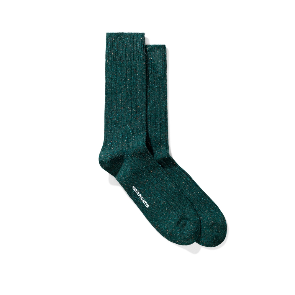 Norse Projects Bjarki Neps Socks (Beech Green)