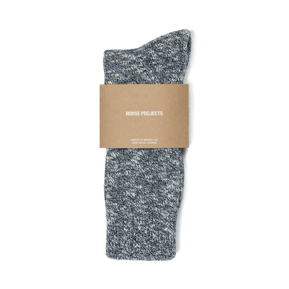 Norse Projects Ebbe Melange Rib Socks (Navy)