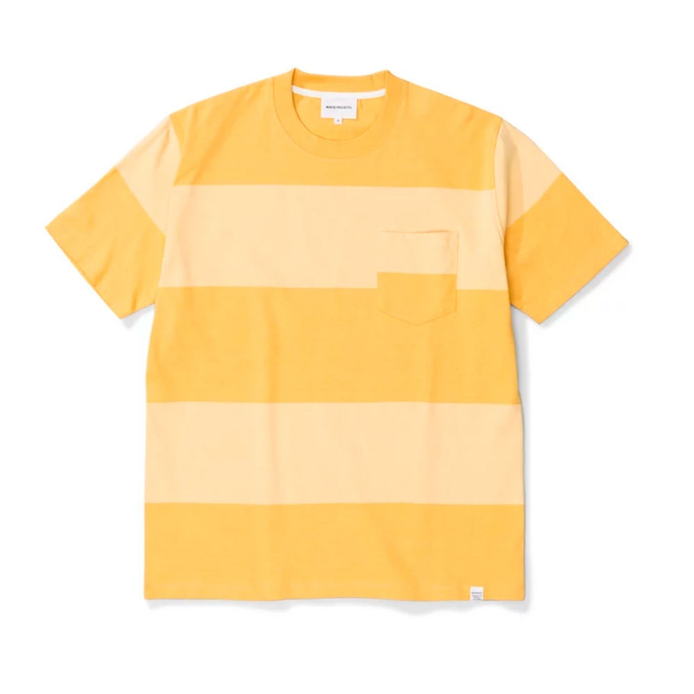 Norse Projects Johannes Block Stripe T-Shirt (Sunwashed Yellow)