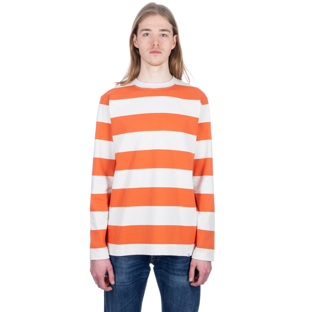 Norse Projects Johannes Wide Stripe Long Sleeve T-Shirt (Burned Red)
