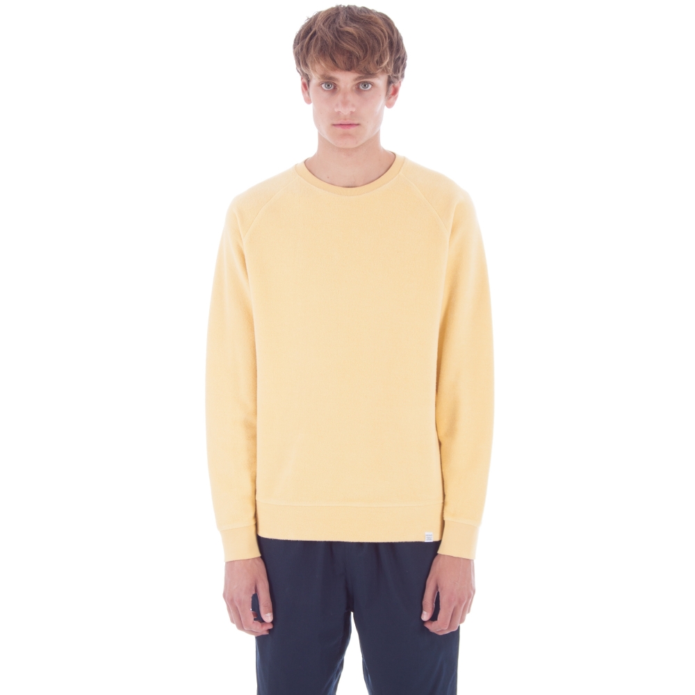 Norse Projects Ketel Solid Brushed Crew Neck Sweatshirt (Strand Yellow)