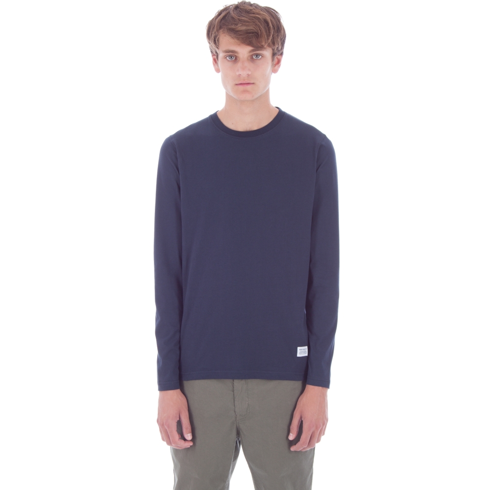 Norse Projects Niels Basic Long Sleeve T-Shirt (Navy)