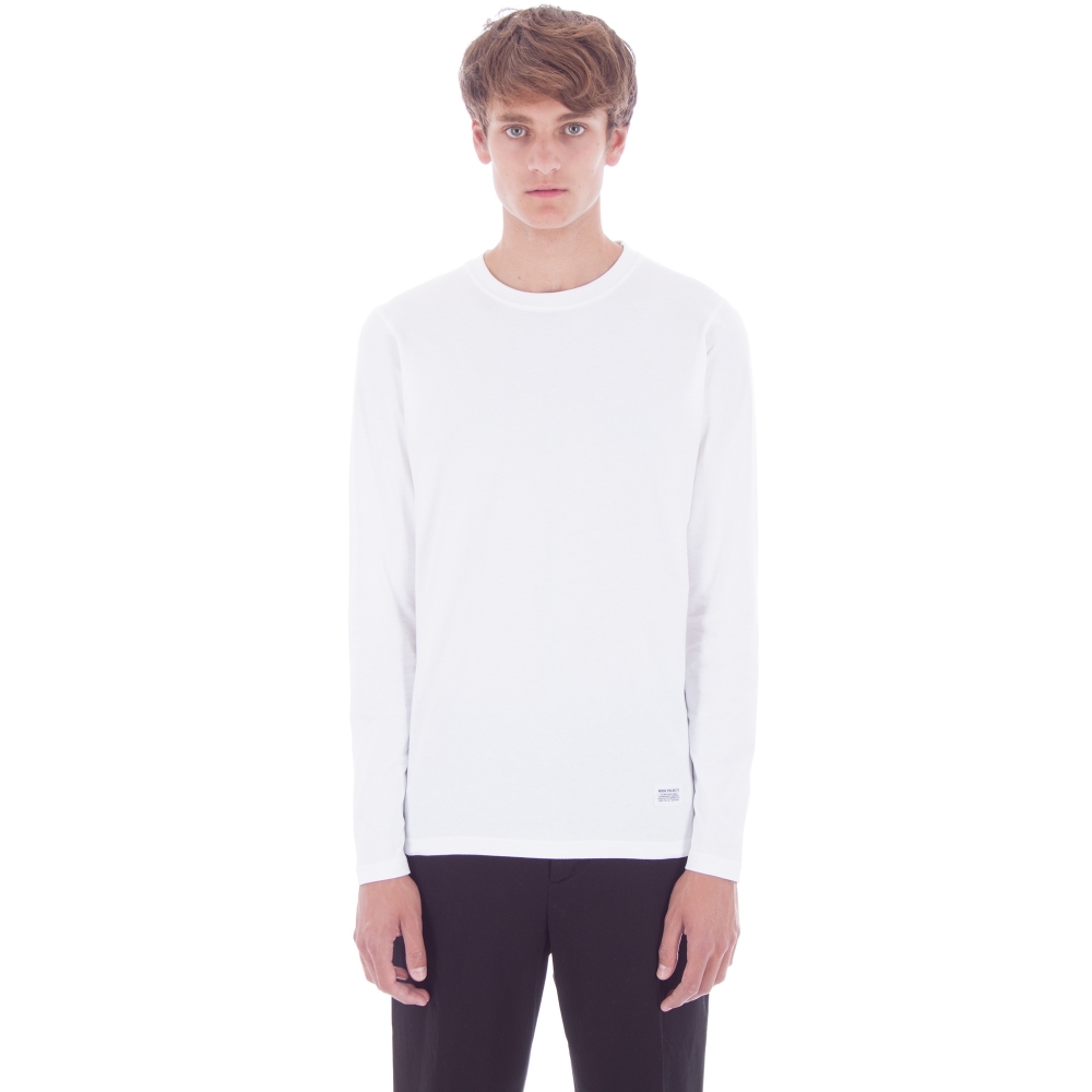Norse Projects Niels Basic Long Sleeve T-Shirt (White)