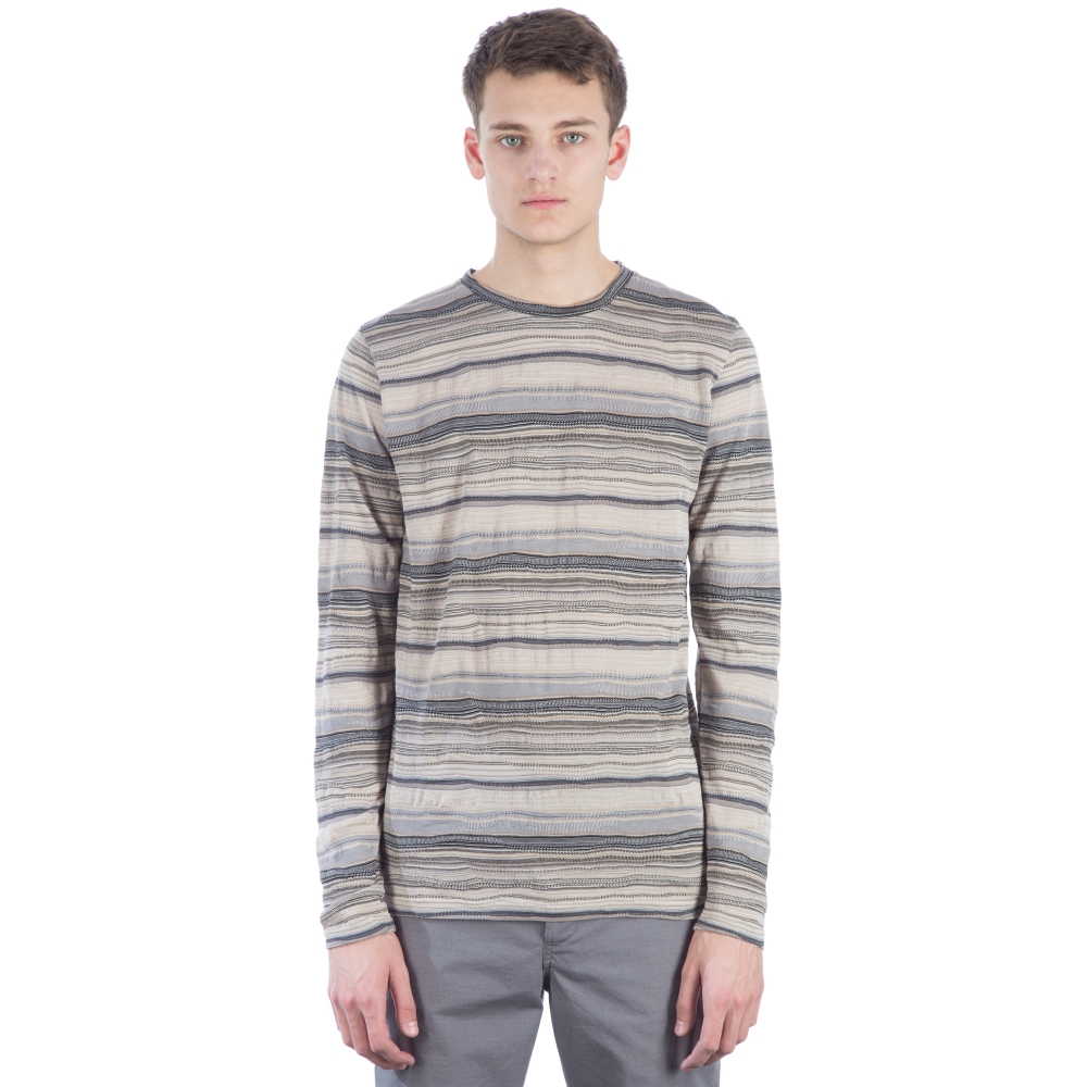 Norse Projects Niels Jacquard Long Sleeve T-Shirt (Light Grey)