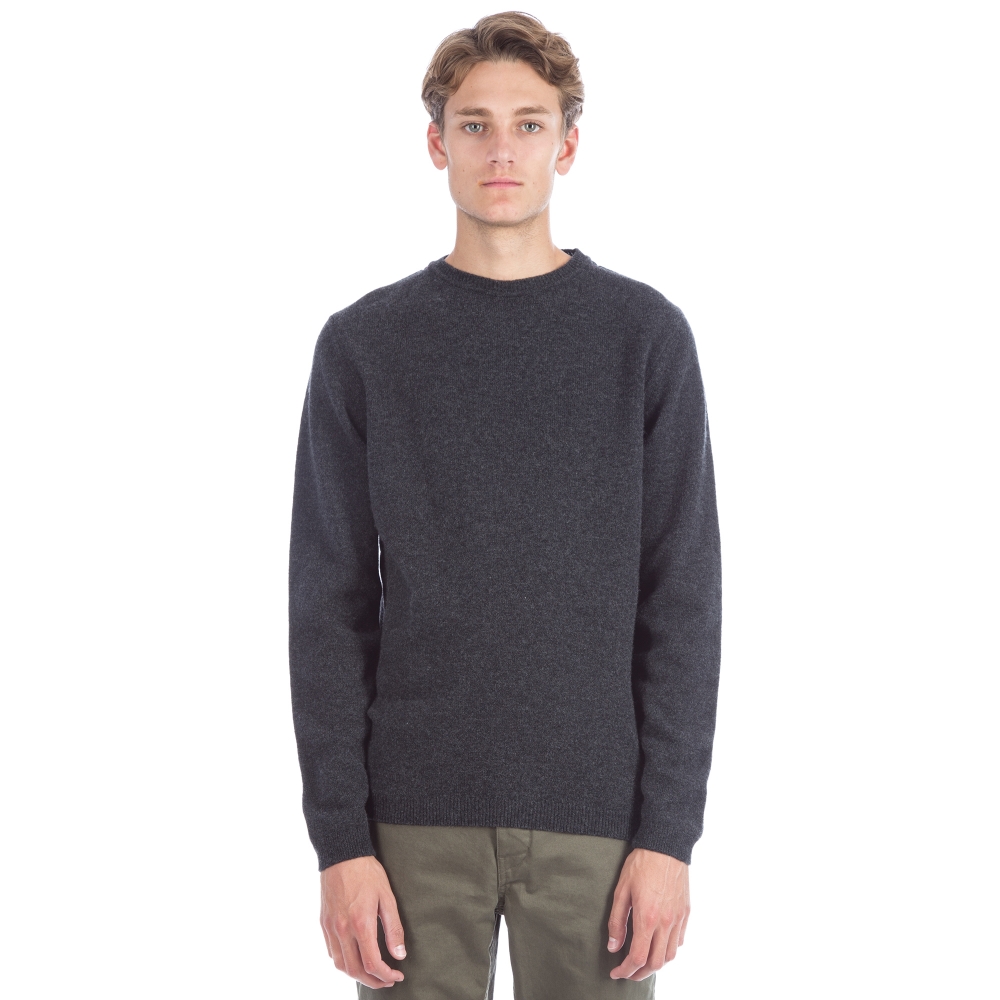 Norse Projects Sigfred Lambswool Jumper (Charcoal Melange)