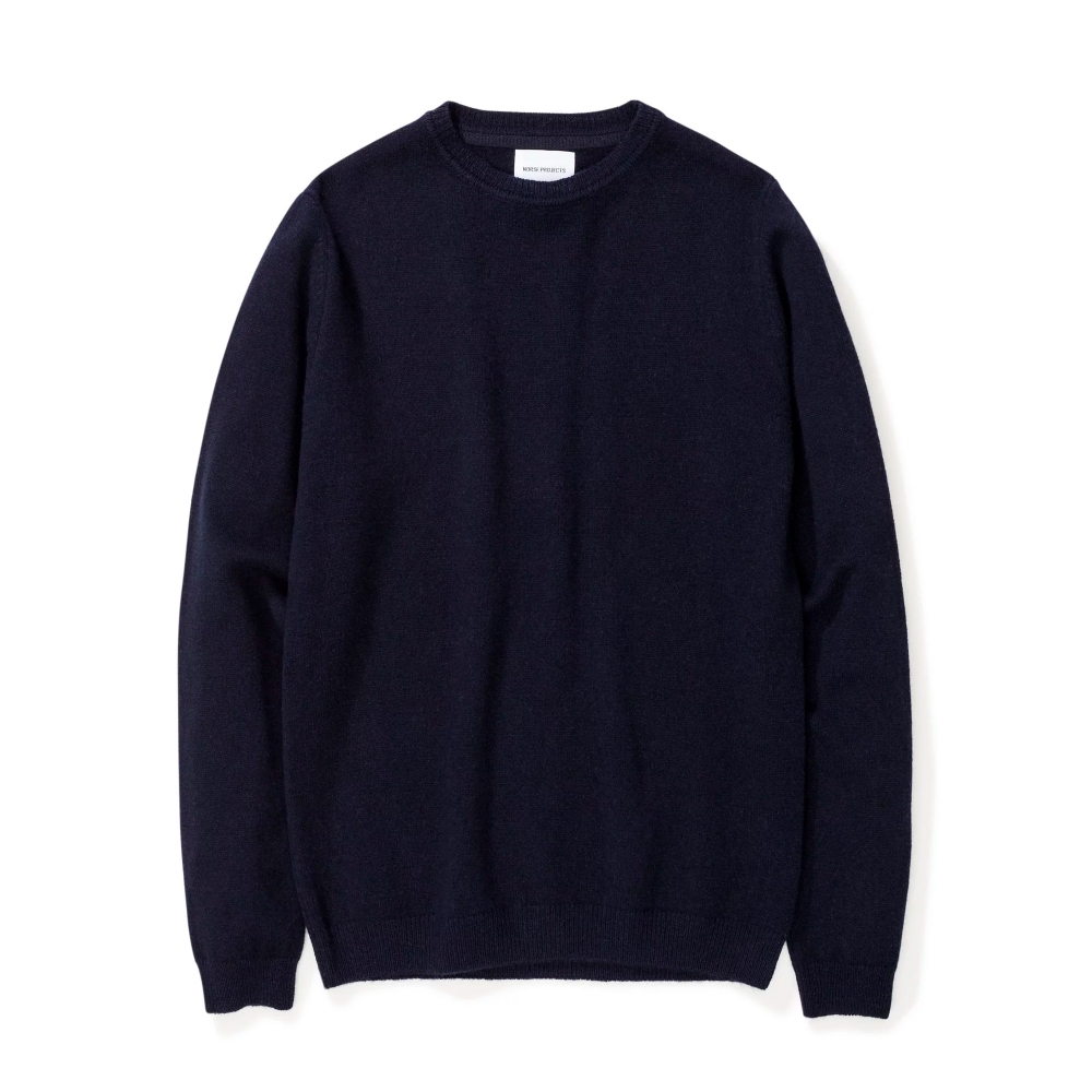Norse Projects Sigfred Lambswool Jumper (Dark Navy)
