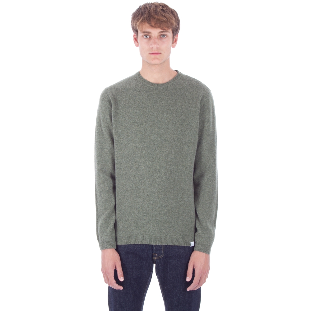 Norse Projects Sigfred Lambswool Jumper (Dried Olive)