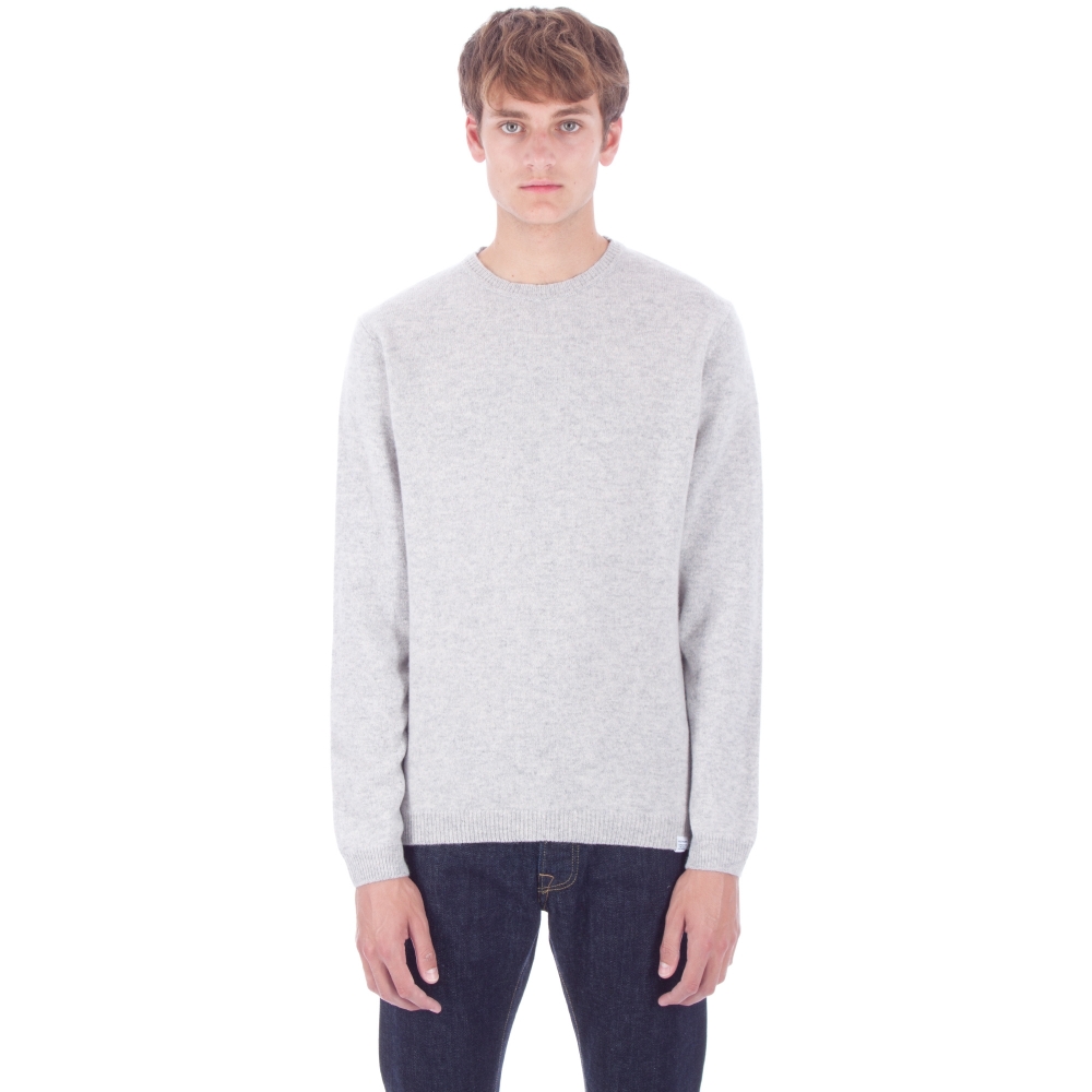 Norse Projects Sigfred Lambswool Jumper (Light Grey Melange)