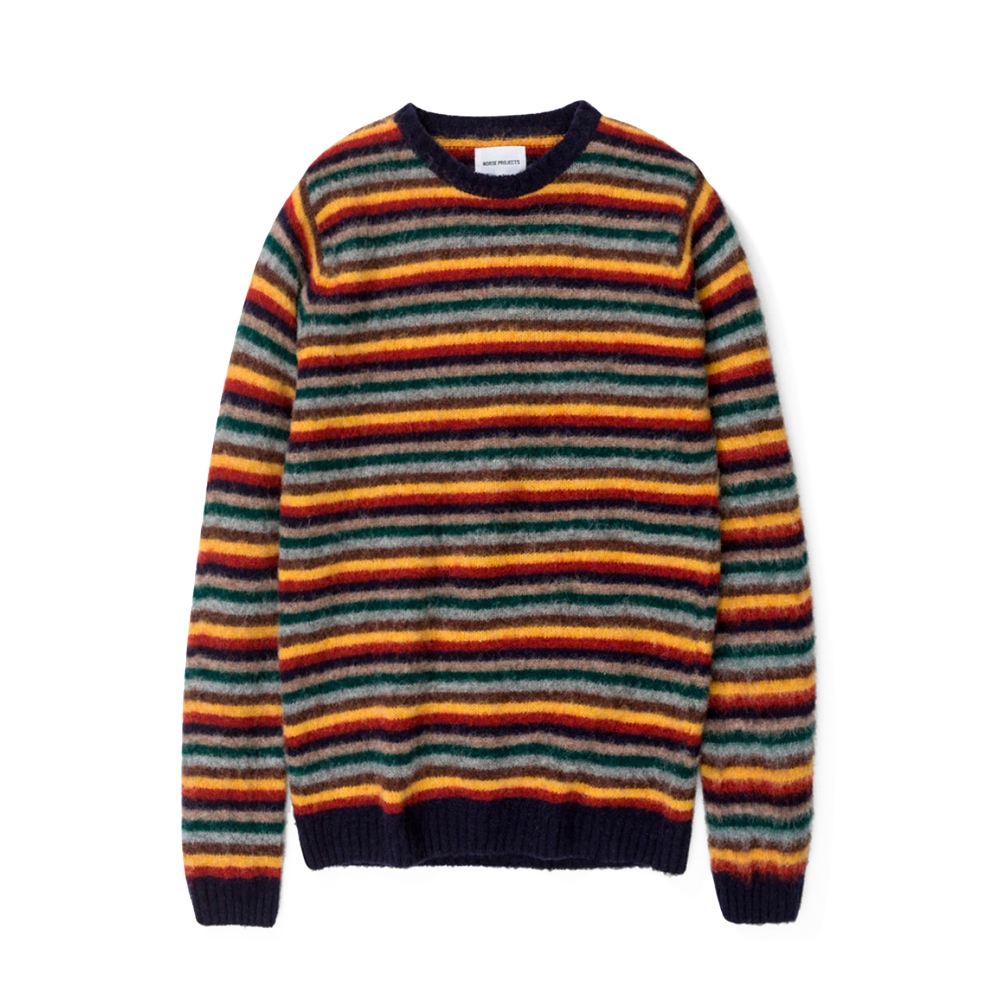 Norse Projects Sigfried Brushed Stripe Jumper (Multi Colour)
