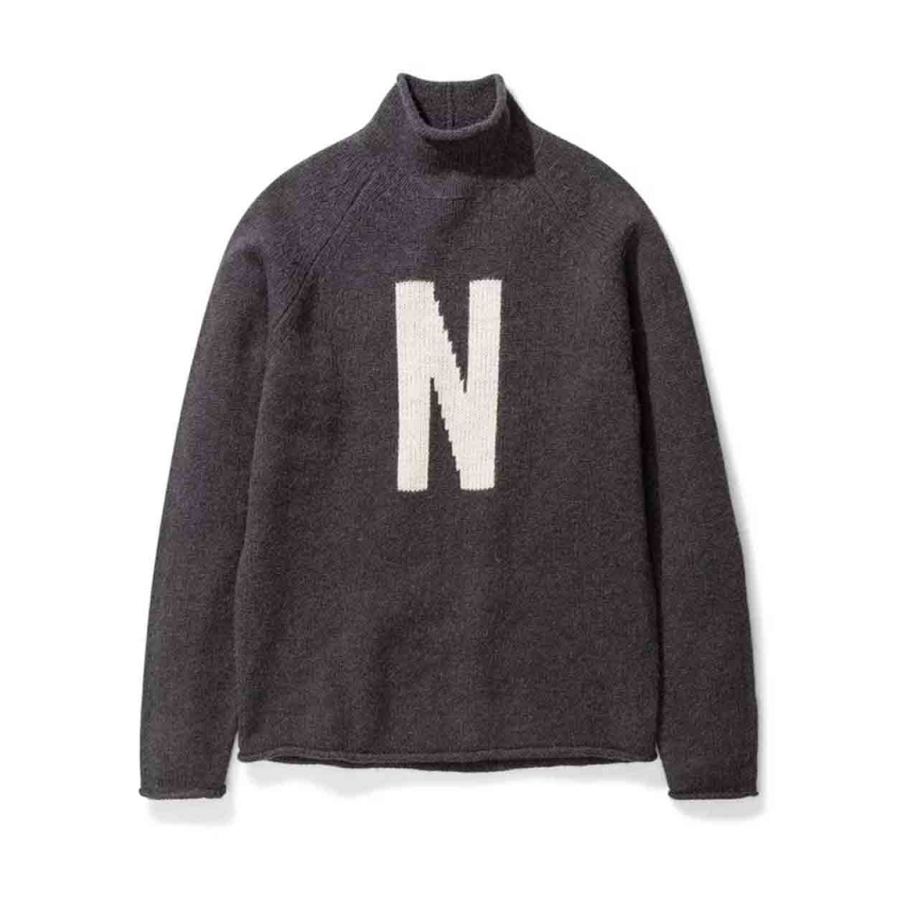 Norse Projects Thore N Intarsia Jumper (Charcoal Melange)