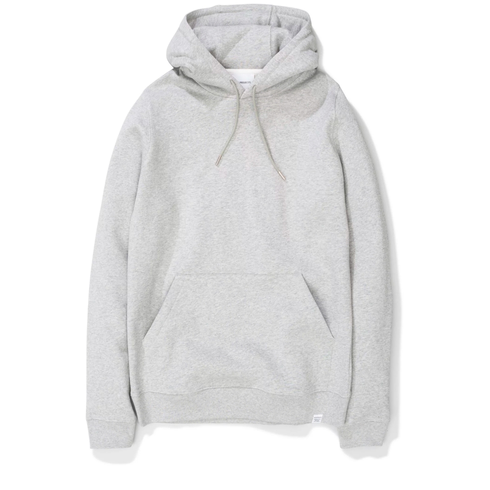 Norse Projects Vagn Classic Pullover Hooded Sweatshirt (Light Grey Melange)