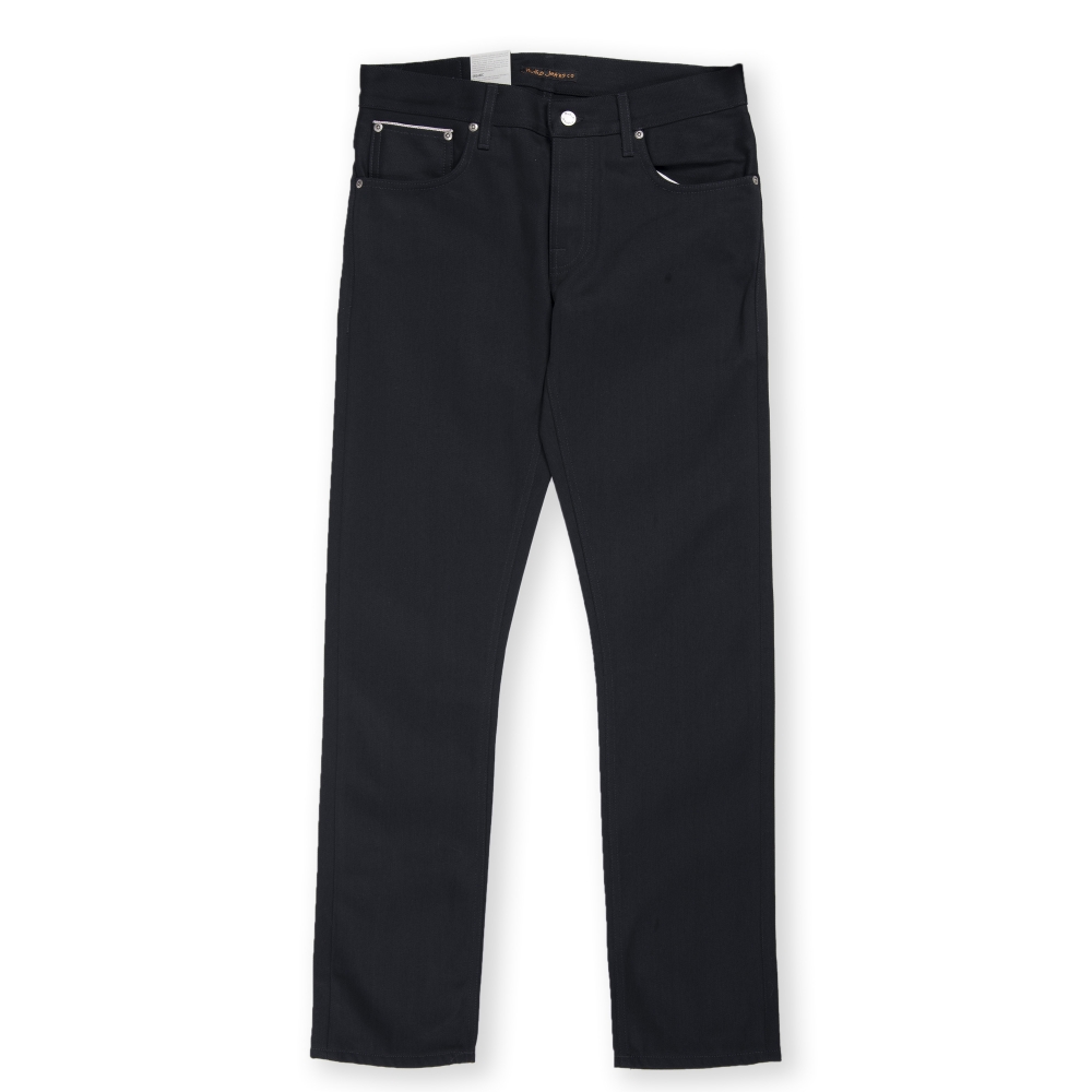 Nudie Jeans Grim Tim Denim Jeans (Dry Black Selvage) - Consortium.