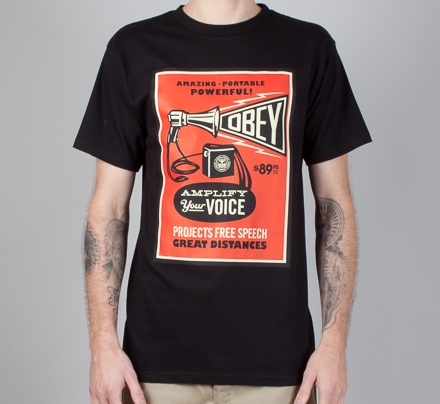 Obey Amplify Your Voice T-Shirt (Black)
