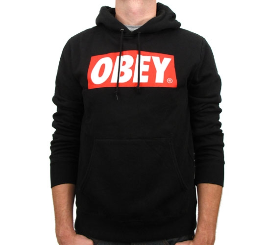 Obey The Box Hooded Sweatshirt (Black)